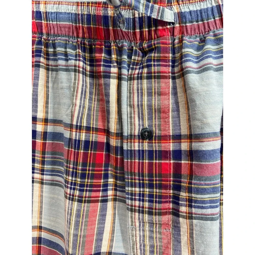 Polo Ralph Lauren Pajama Pants Mens Sz XL Plaid Sleepwear Lounge Cotton Blue Red